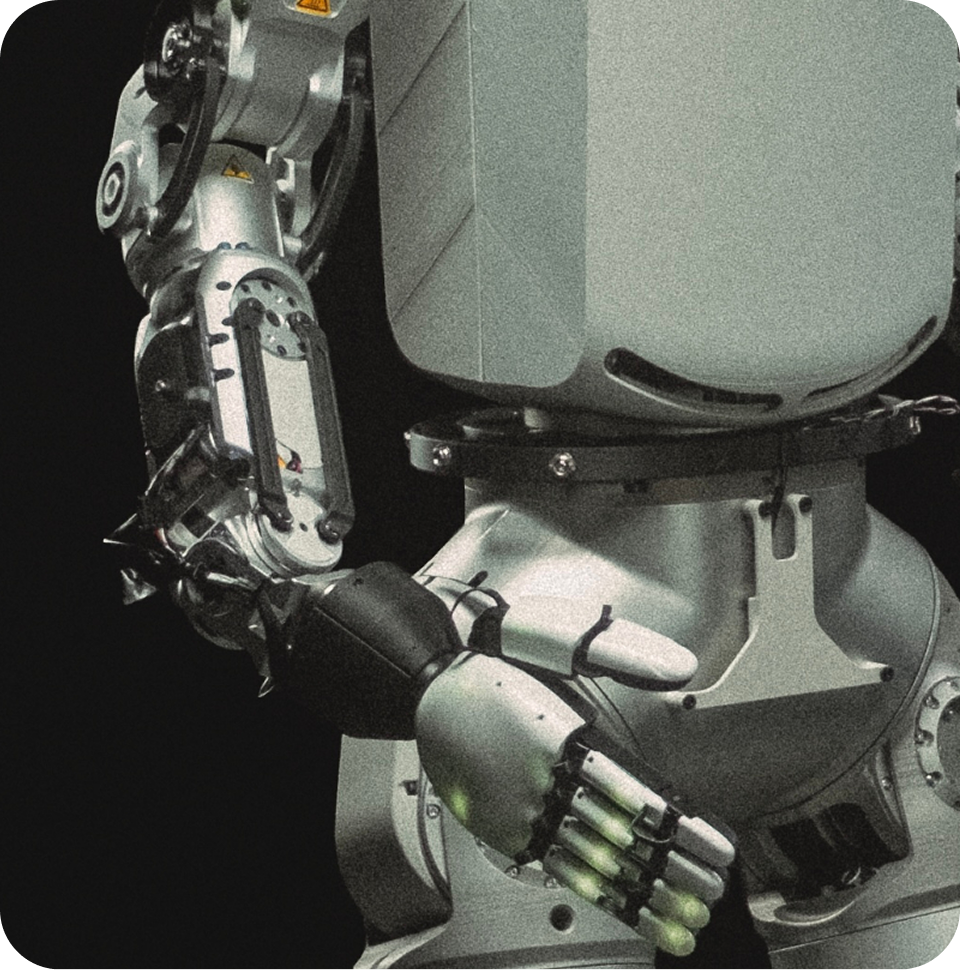 Alpha Wheeled humanoid robot front view